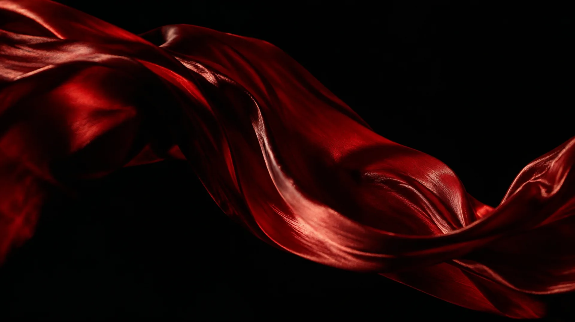 Ruby silk in motion — RUBY visual identity